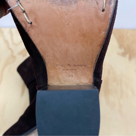 Rag & Bone Classic Newbury Brown Suede Ankle Bootie - Picture 4 of 10
